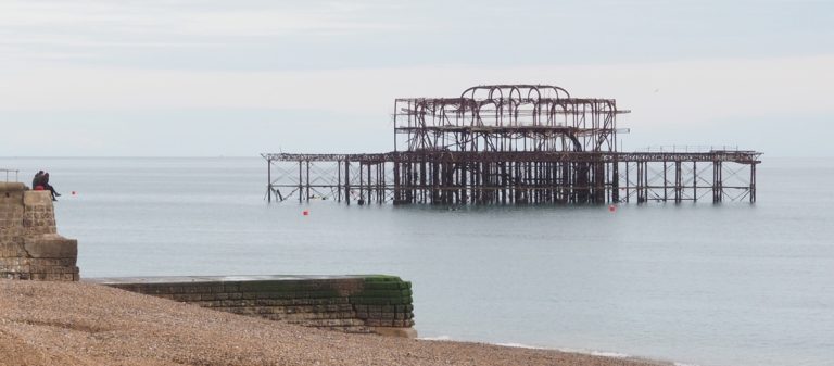 Brighton West pier, beautifully disconnected from the shore and from its original purpose